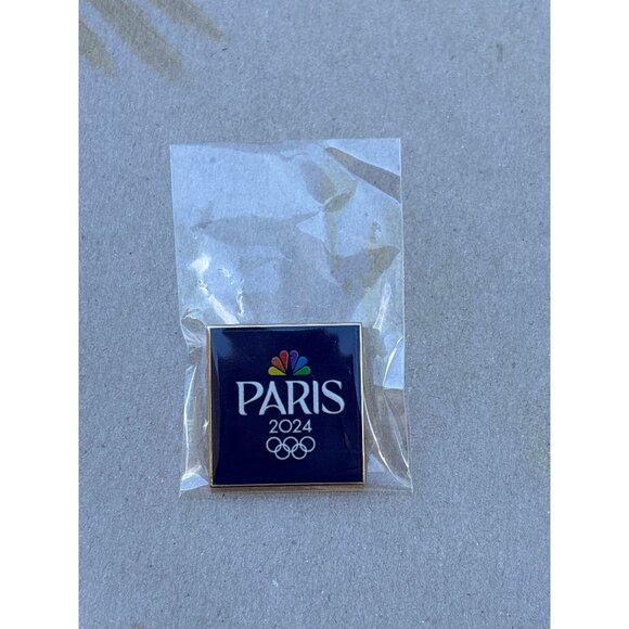 NBC consignment Olympics Paris 2024 Dark Framed Logo Lapel Pin - Picture 1 of 2
